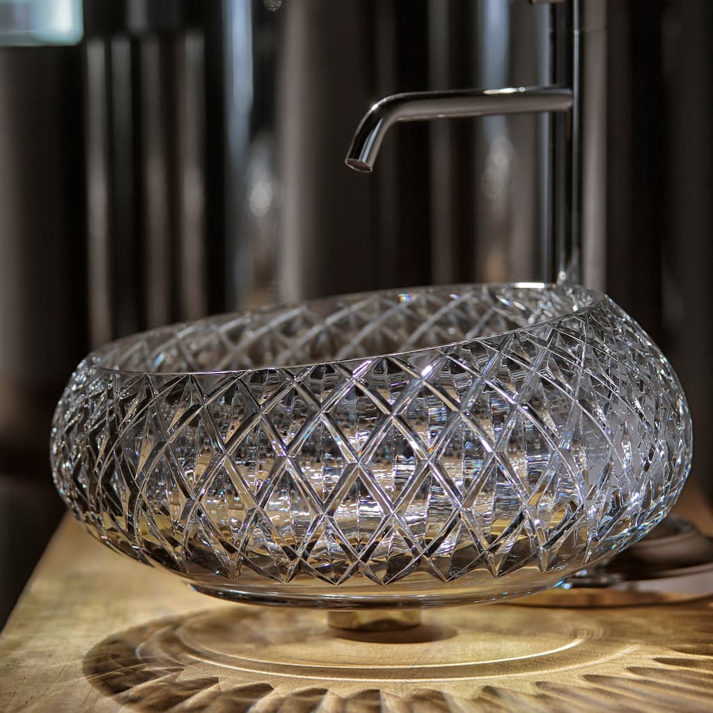 WS Bath Collections La Scala 800 Glamorous 16-1/8" Circular Glass