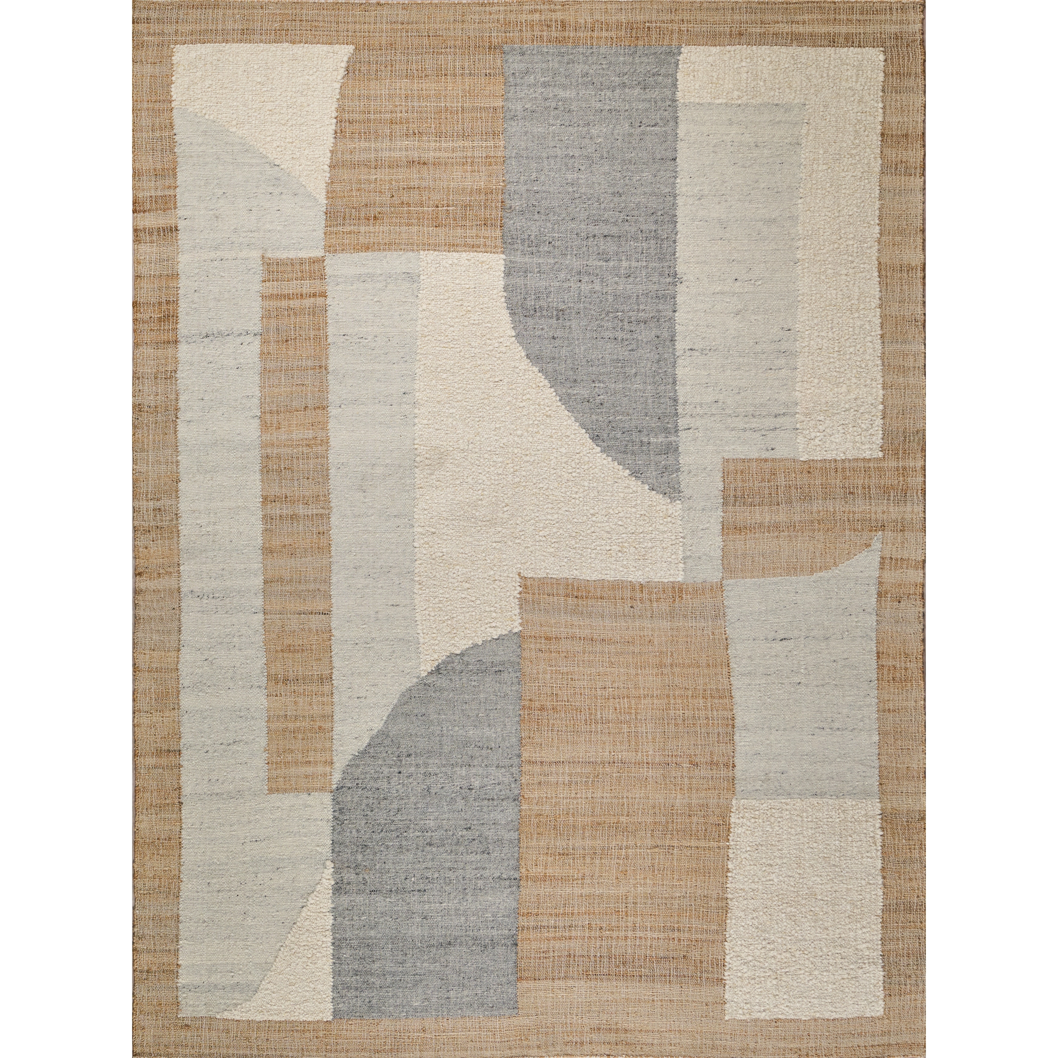Pompano flatweave Wool/Jute Ivory/Gray/Beige Area Rug