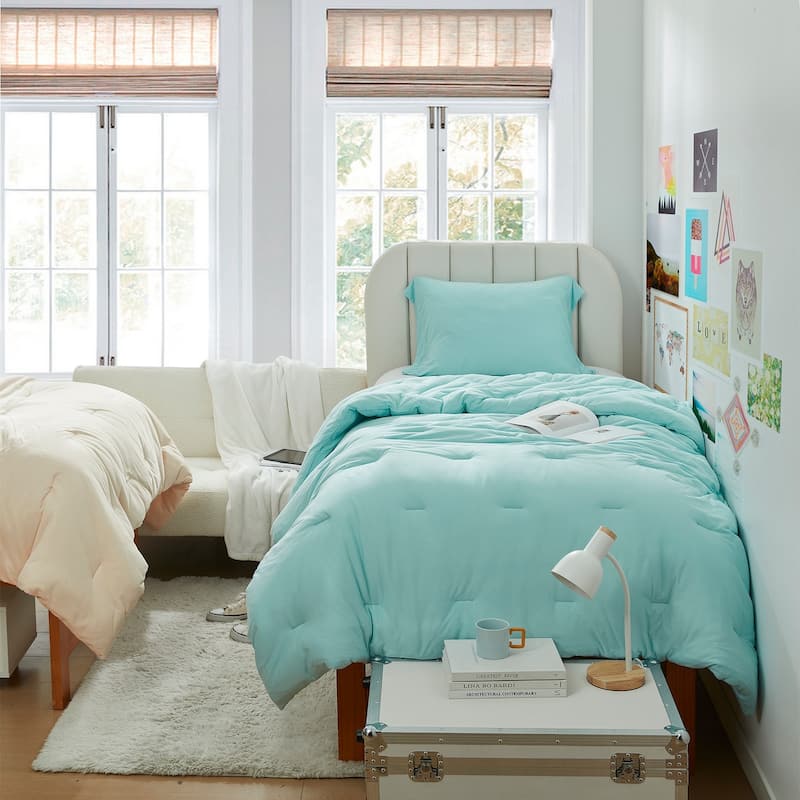 Glacier - Coma Inducer® Oversized Comforter Set - Frosty Eggshell Blue