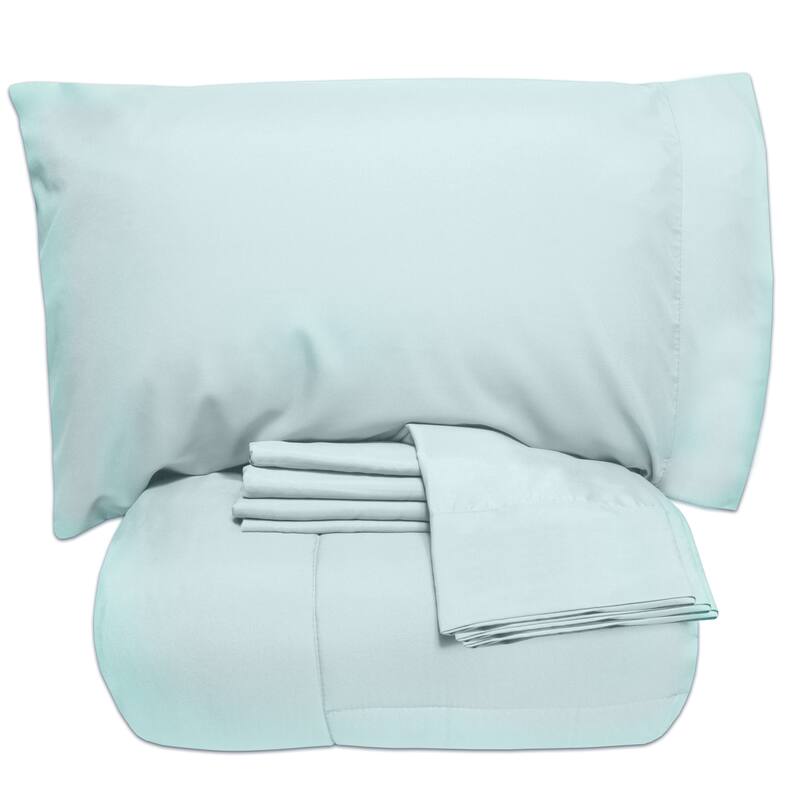 Sweet Home Collection Luxury Solid Bed-In-a-Bag with Sheet Set