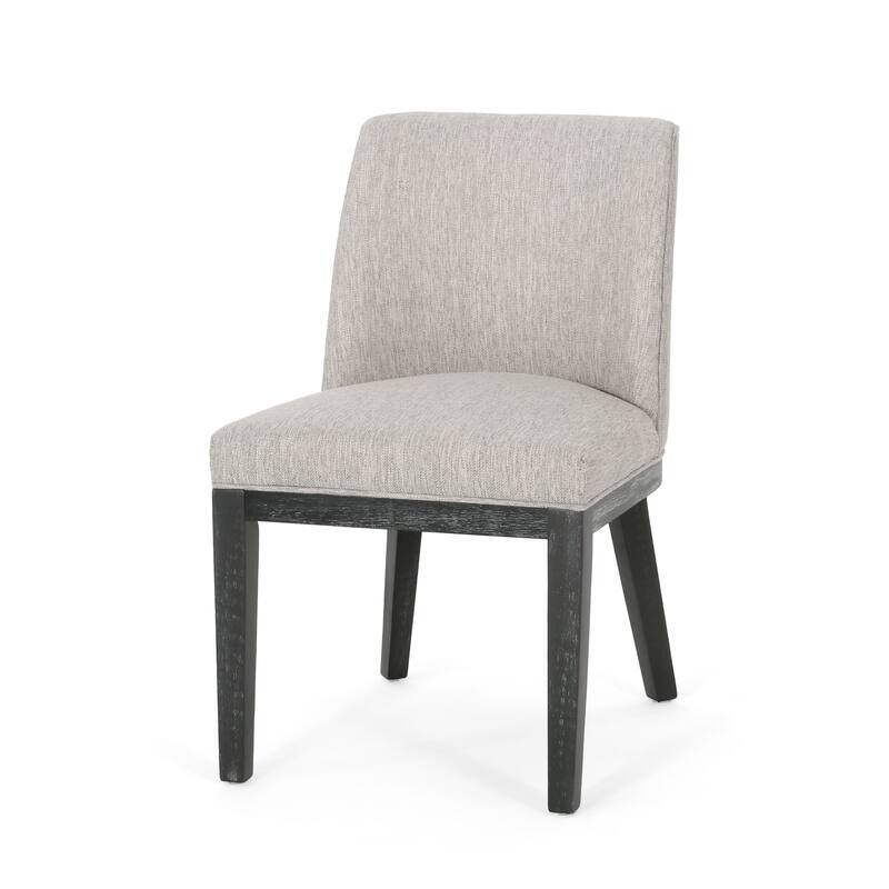 Modern Set of 2 Dining Chairs with Fabric Cushioned Seat Backrest, Solid Wood Frame for Dining Room Living Room and Bedroom