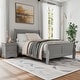 preview thumbnail 56 of 59, Furniture of America Mayday Modern Solid Wood 2-Piece Sleigh Bedroom Set Grey - Twin