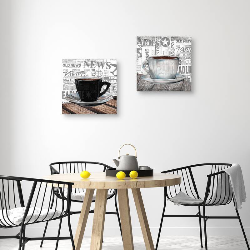 Coffee News 1, Coffee News 3 by Donna Lee Canvas Art Prints