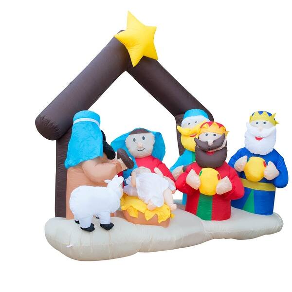 Shop Holidayana Christmas Inflatable Giant 6 5 Ft Nativity Scene
