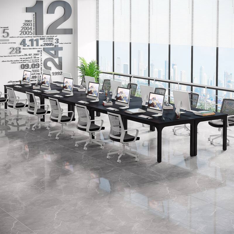 6.5FT Conference Meeting Seminar Business Table Set for 8-12 Person (Set of 2)