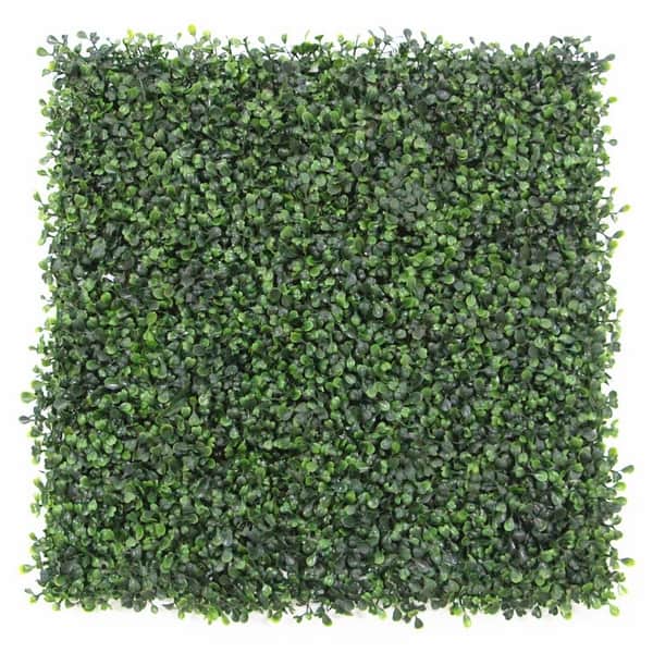 Artificial Boxwood Hedge 20-inch Greenery Panels (Set of 12) - 12pc