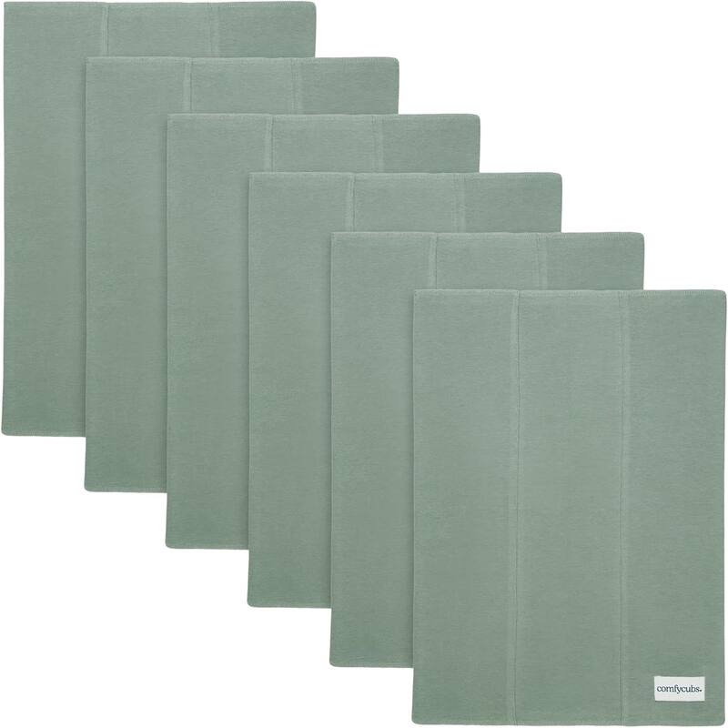 Cotton Burp Cloth Extra Absorbent Burp Cloth by Comfy Cubs - Fern - Pack of 6