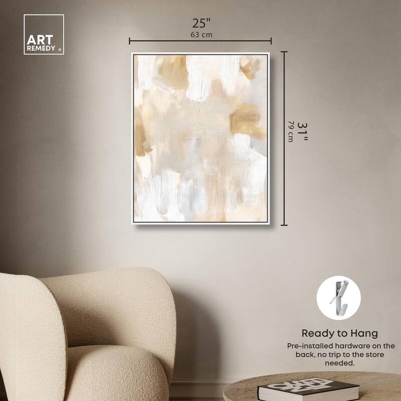Beige and Cream I Canvas by Art Remedy