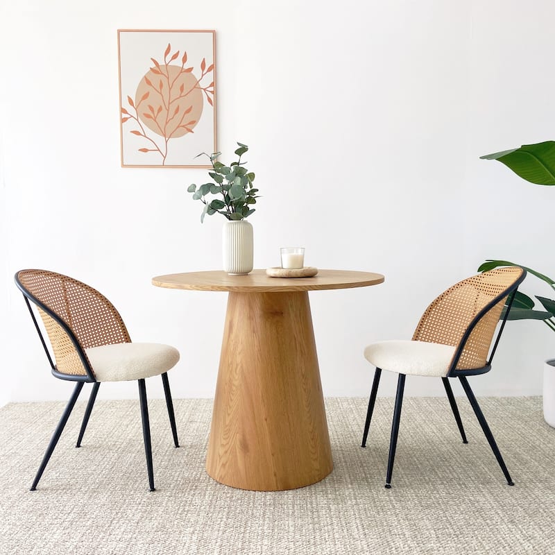 35" Fixed Pedestal Dining Table