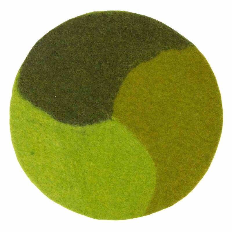 Handmade Felt Paisley Charger, Trivet & Coaster Gift Set