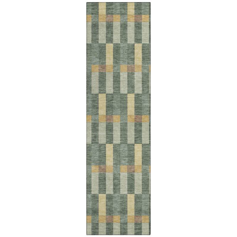 Machine Washable Indoor/ Outdoor Modern Chanute Chantille Rug