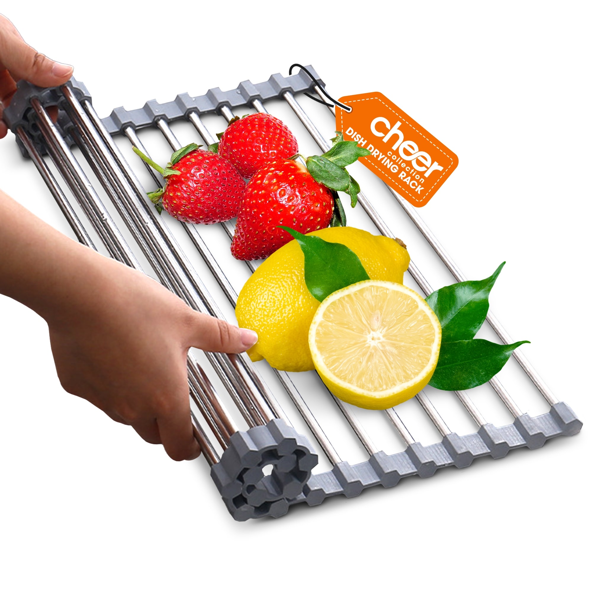 Cheer Collection Multipurpose Over The Sink Stainless Steel Drying Rack