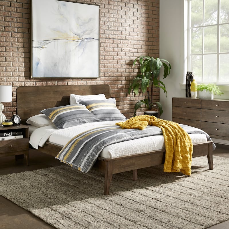 Clark Mid-century Modern Wooden Platform Bed by iNSPIRE Q Modern