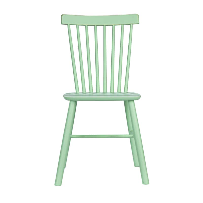 Rubberwood Dining Chairs with Slatted Back - 19.5"L x 19.5"W x 36.0"H
