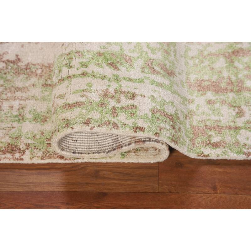 Multicolor Abstract Foyer Rug Hand-Knotted Contemporary Wool Carpet - 2'9"x 4'11"