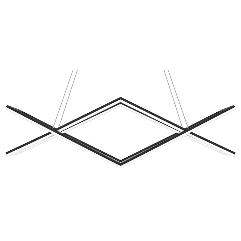 James Allan Axis 36" Wide LED Linear Chandelier - Matte Black