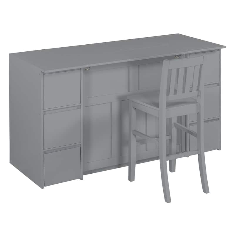 Merax Murphy Bed with Drawers and Cabinets