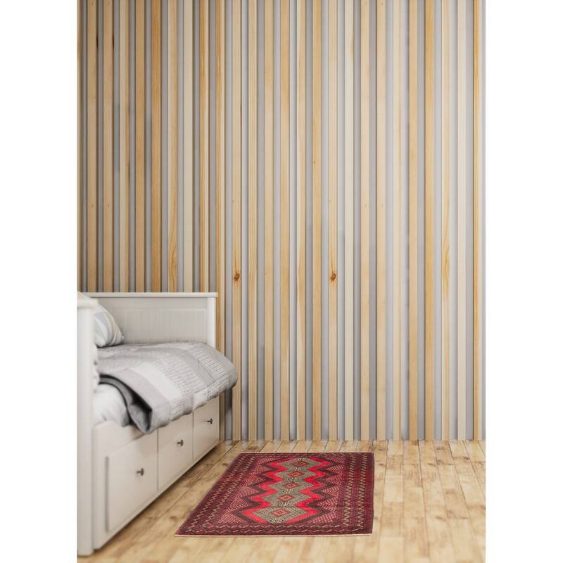 ECARPETGALLERY Hand-knotted Teimani Red Wool Rug - 3'1 x 4'9