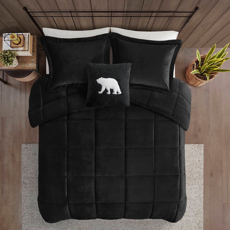 Woolrich Alton Plush to Sherpa Down Alternative Comforter Set