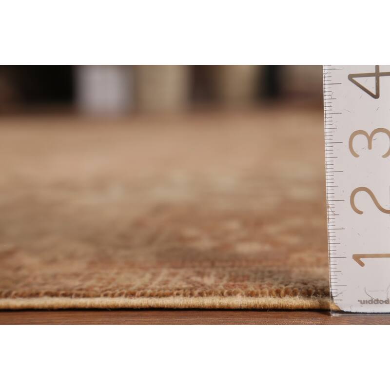 Pink Heriz Persian Vintage Area Rug Hand-Knotted Wool Carpet - 8'0"x 10'8"