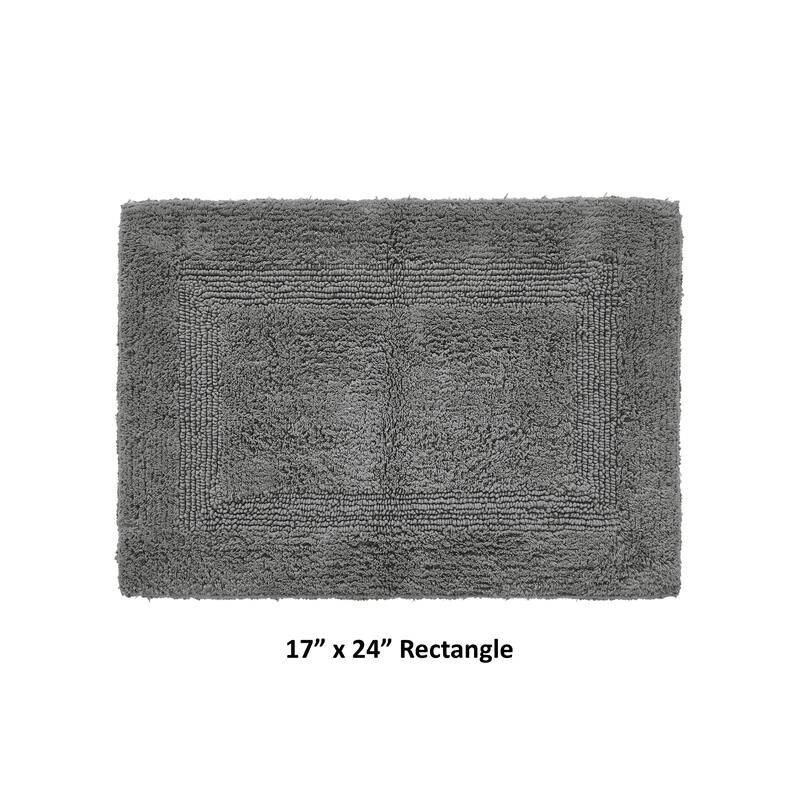 Better Trends Bath Rugs 100% Cotton Reversible Highly Water Absorbent Bathroom Rug for Shower, Sink, Bath Mats - Lux Collection