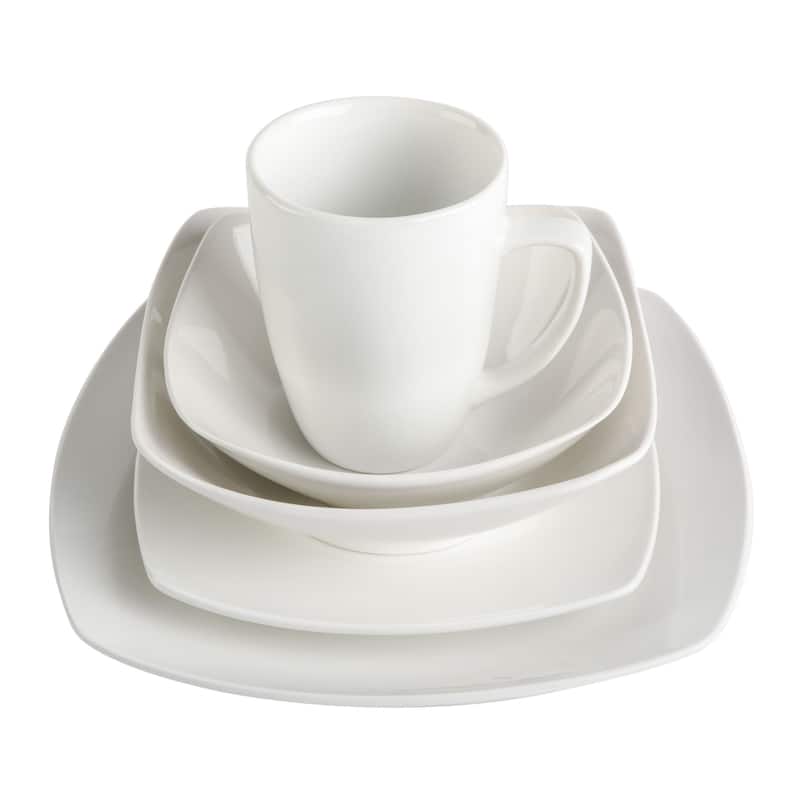 Gibson Home Everyday Square 40pc Expanded Dinnerware Set
