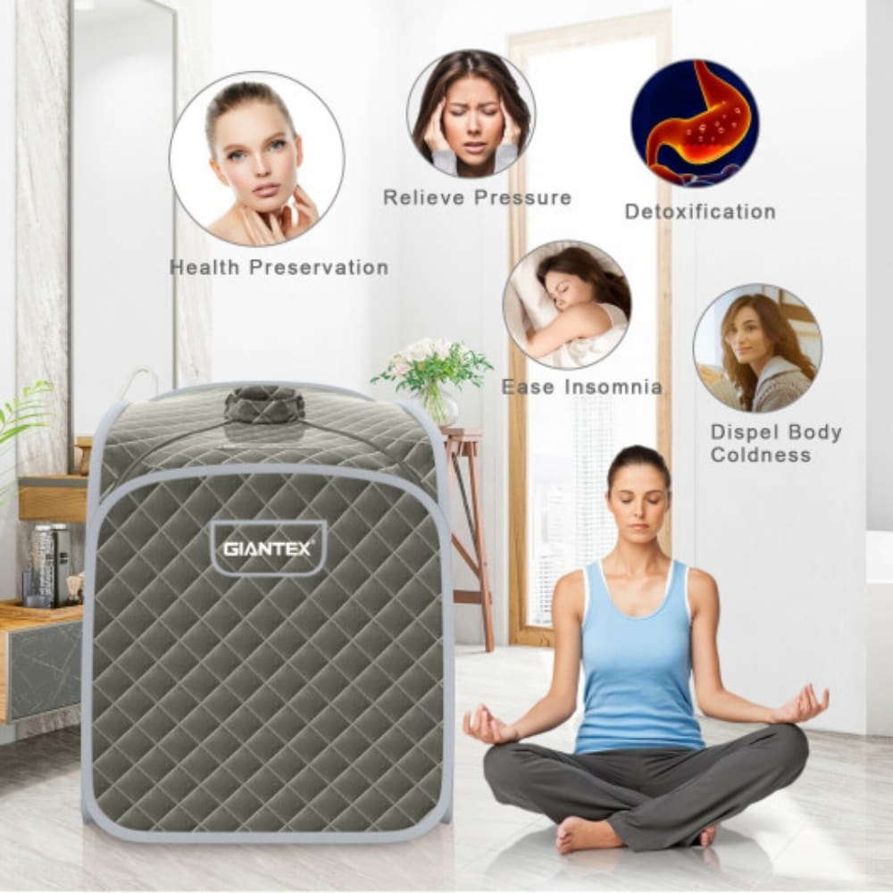 Portable Personal Steam Sauna Spa with Steamer Chair - 31.5