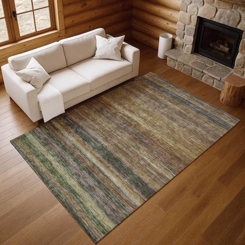 Premium Washable Super Soft Ombre Stripes Mayfield Rug