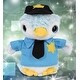 preview thumbnail 5 of 4, DolliBu Blue Penguin Police Officer Plush Toy w/ Cop Uniform and Cap - 6 inches