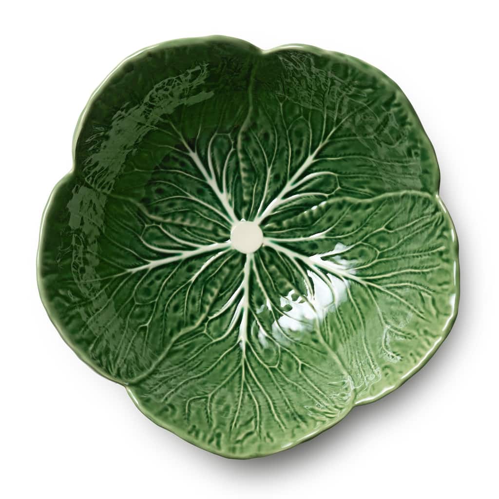 Certified International Le Jardin Cabbage 3-D Deep Bowl 12.75" x 5" - 12.75"W x 12.75"D x 5"H