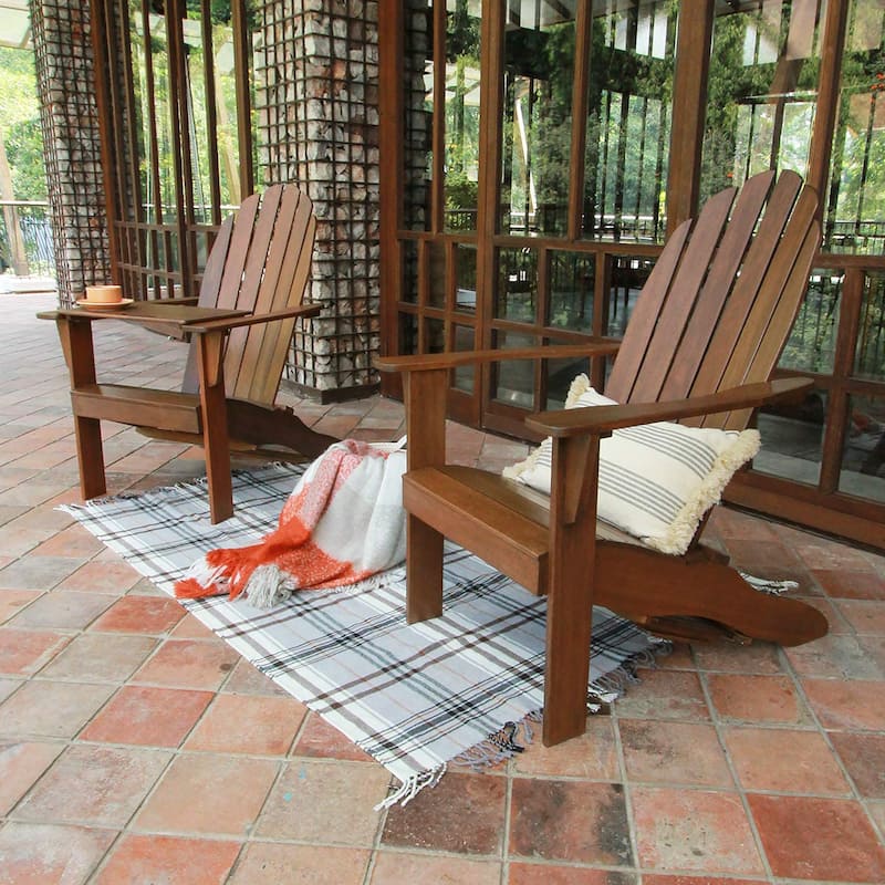Cambridge Casual Madison Set of 2 Wood Outdoor Adirondack Chair - Natural