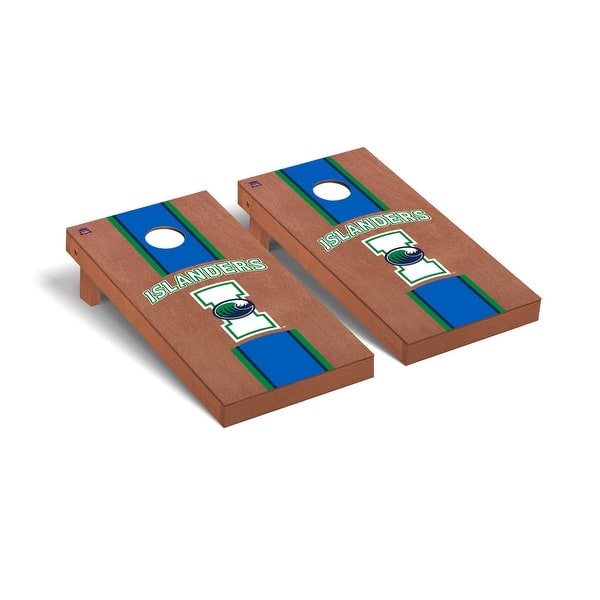 slide 2 of 5, Texas A&M Corpus Christi TAMUCC Islanders Rosewood Cornhole Board Set