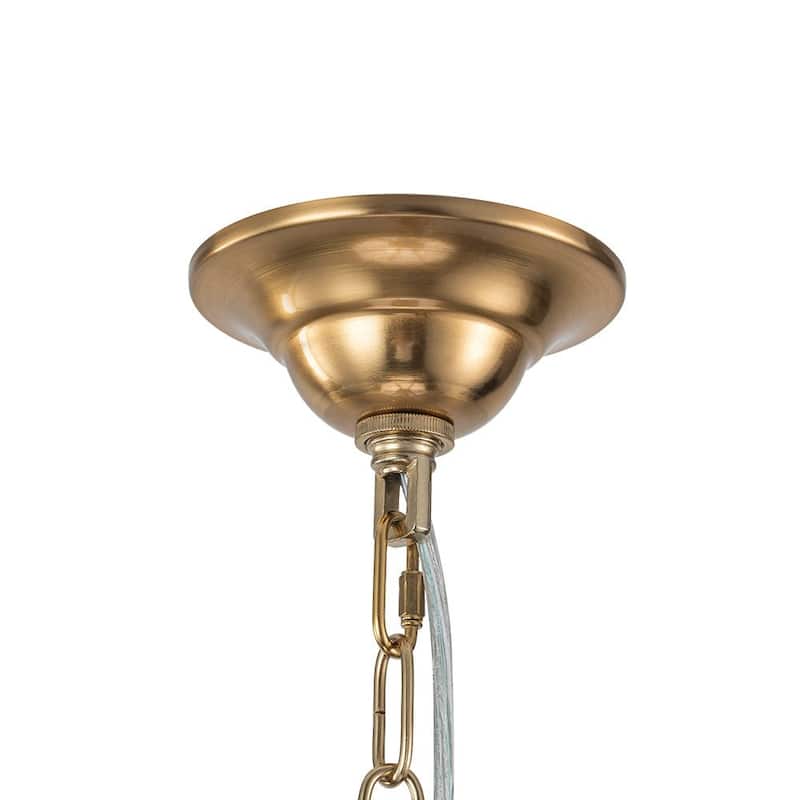 6-Light Vintage Luxe Gold Iron Candle Style Chandelier