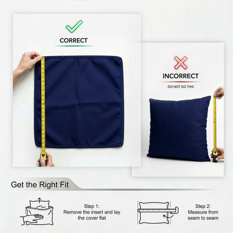 FINCATI 27" × 27" Sectional Cushion Slipcover, Outdoor Cushion Replacement Cover, Patio Seat Cover 27 Inches (COVER ONLY!)