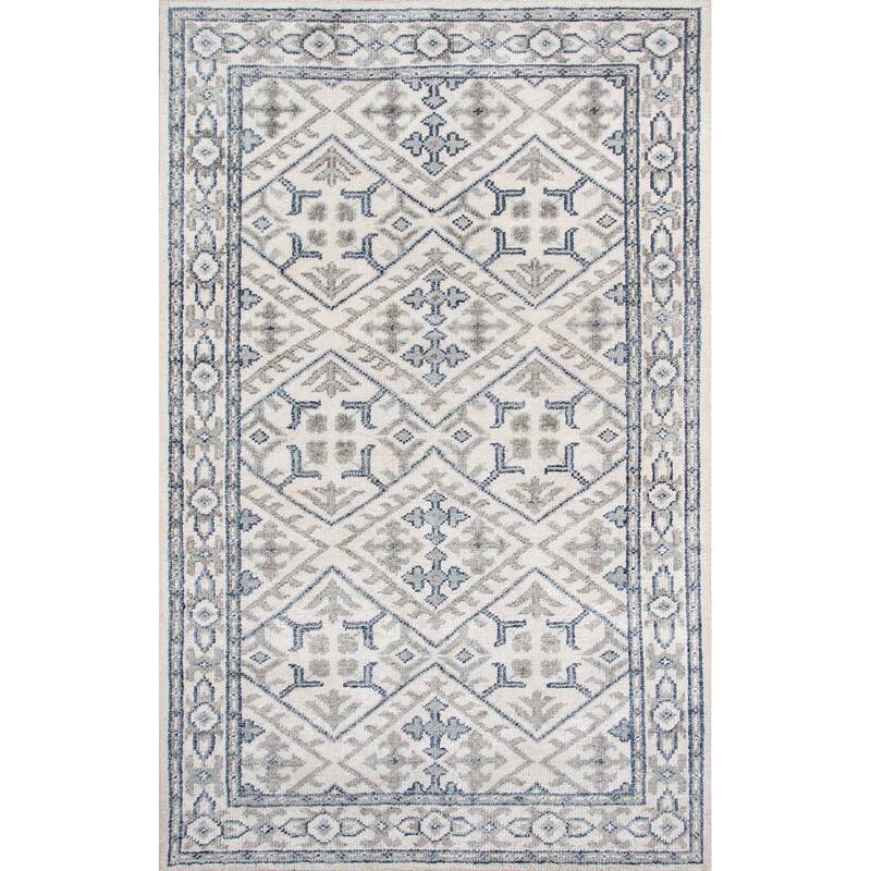 Momeni Nova Hand Knotted Viscose Contemporary Geometric Area Rug - 2' x 3' - Ivory