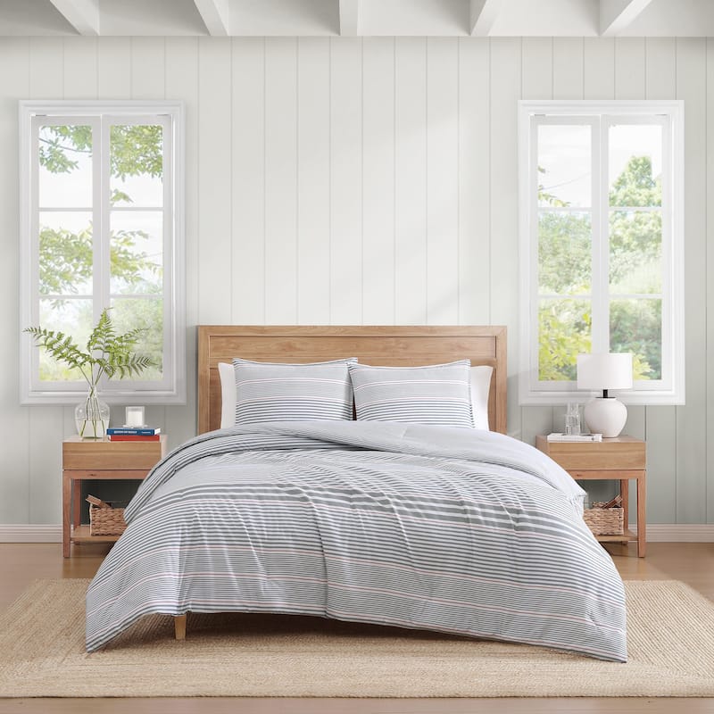 Tommy Hilfiger Danbury Stripe Cotton Blue Comforter Set