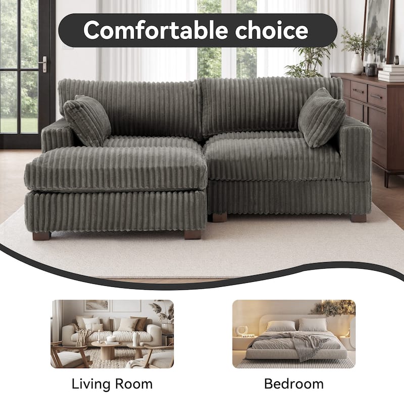 Oversized Plush Modular Sectional Sofa Set L Shaped Couch