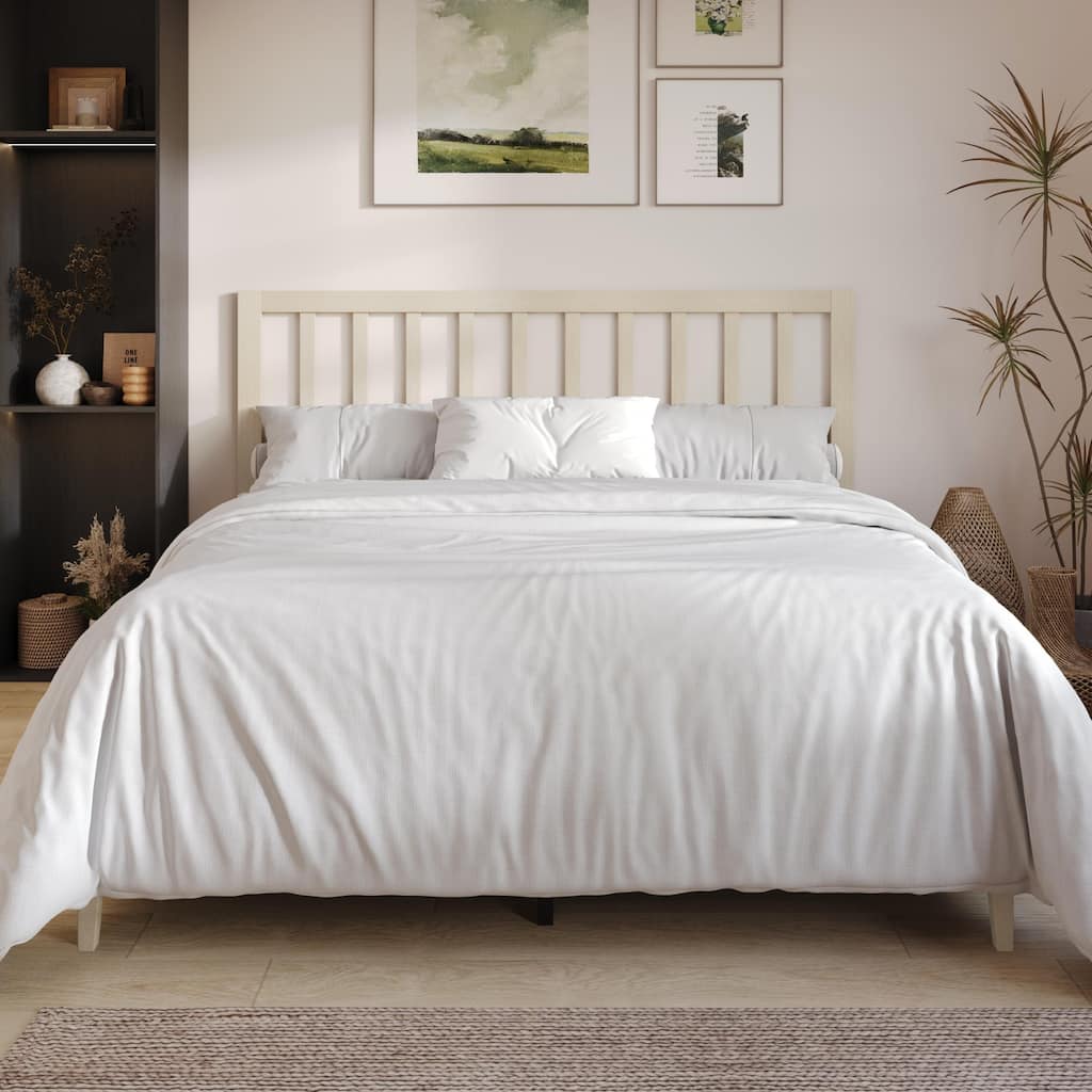 Clayfell Lancaster Platform Bed Frame with Slatted Headboard, No box spring required, Easy Assembly