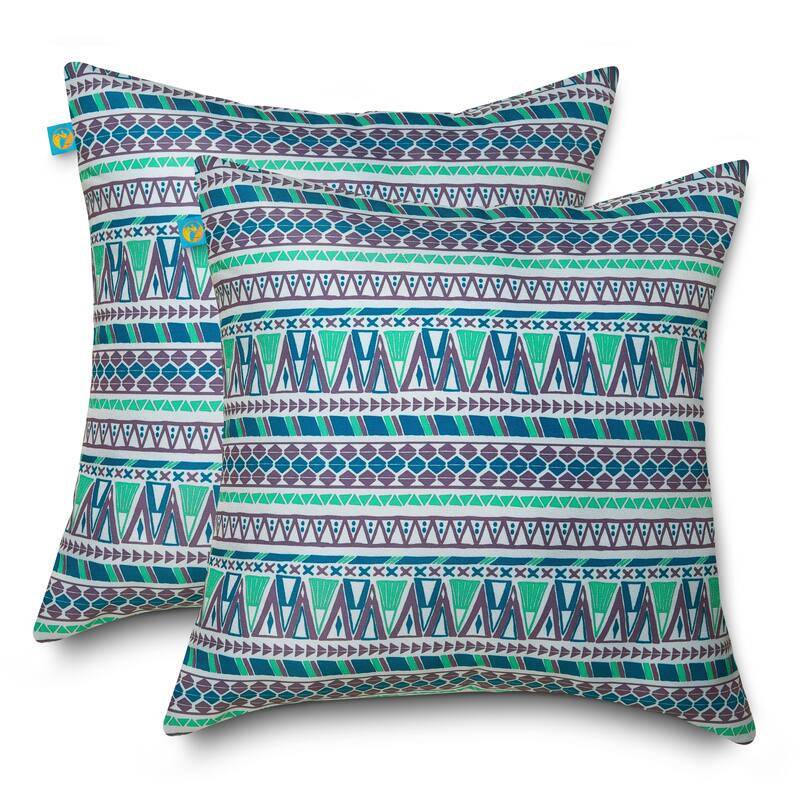 Duck Covers Water-Resistant Accent Pillows, 18 x 18 Inch, 2 Pack - Lilac Festival