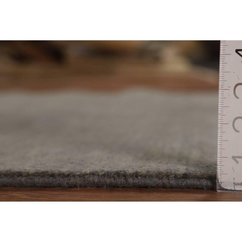 Gabbeh Modern Rug Handmade Solid Tribal Wool Carpet - 4'2" x 5'11"