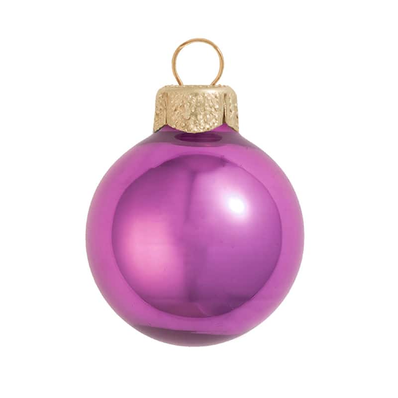 Shiny Glass Christmas Ball Ornaments Rose Pink Gold 4.75" (120Mm) 4Ct
