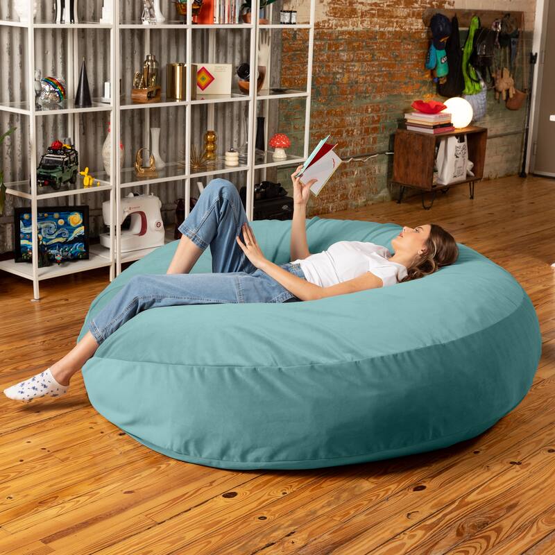 Jaxx Cocoon 6 Ft Giant Bean Bag Sofa and Lounger for Adults, Lush Velvet