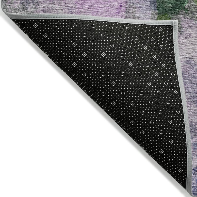 Machine Washable Indoor/Outdoor Modern Brushstrokes Chantille Rug