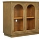 preview thumbnail 46 of 51, Buffet Cabinet with Glass Doors, Arched Cabinet with Adjustable Shelves, Kitchen Storage Cabinet with Rebound Device