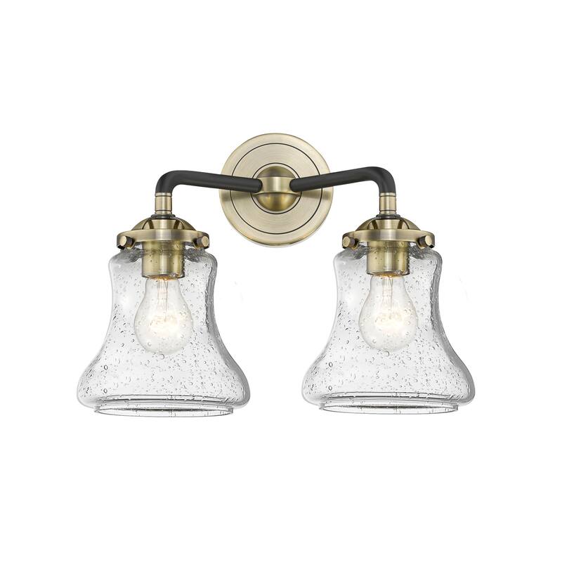 Innovations Lighting Bellmont 2 Light 14" Wide Bathroom Vanity Light - Black Antique Brass / Seedy
