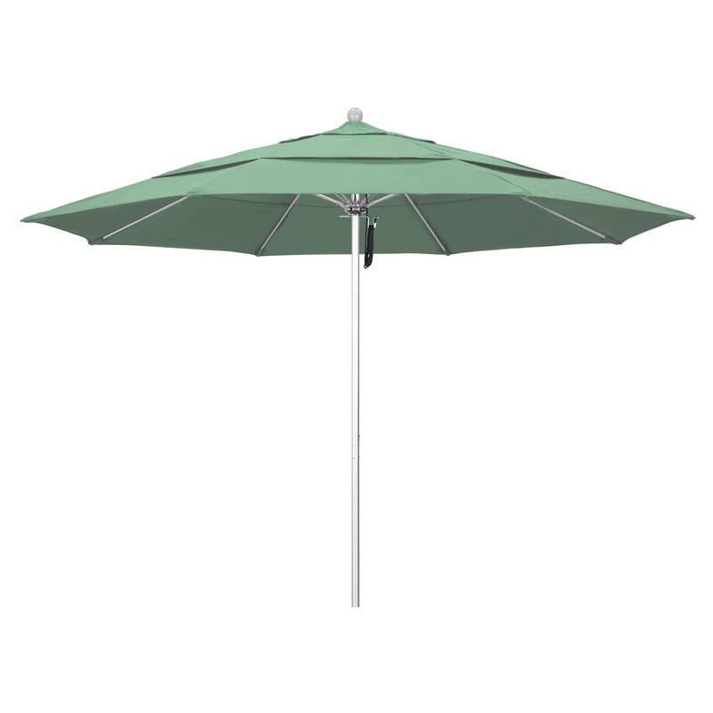 California Umbrella Anodized Silver Finish Aluminum 11-foot Round Outdoor Umbrella