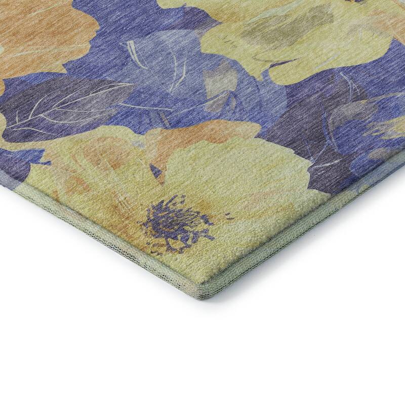 Premium Washable Super Soft Contemporary Floral Mayfield Rug