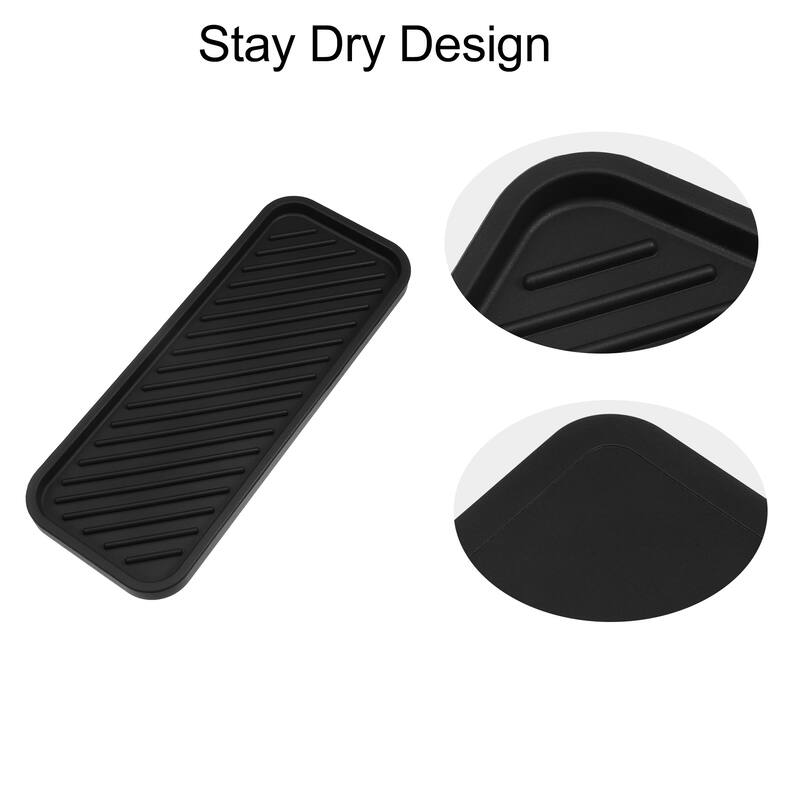 Soap Dish Keep Soap Dry for Home Bathroom Kitchen Silicone 22.8x9cm