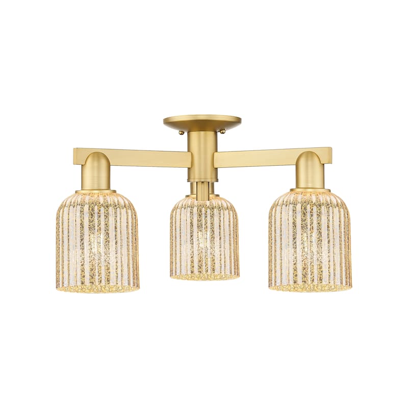 Innovations Lighting Downtown Urban - Bridal Veil - 3 Light 23" Semi-Flush Mount Light