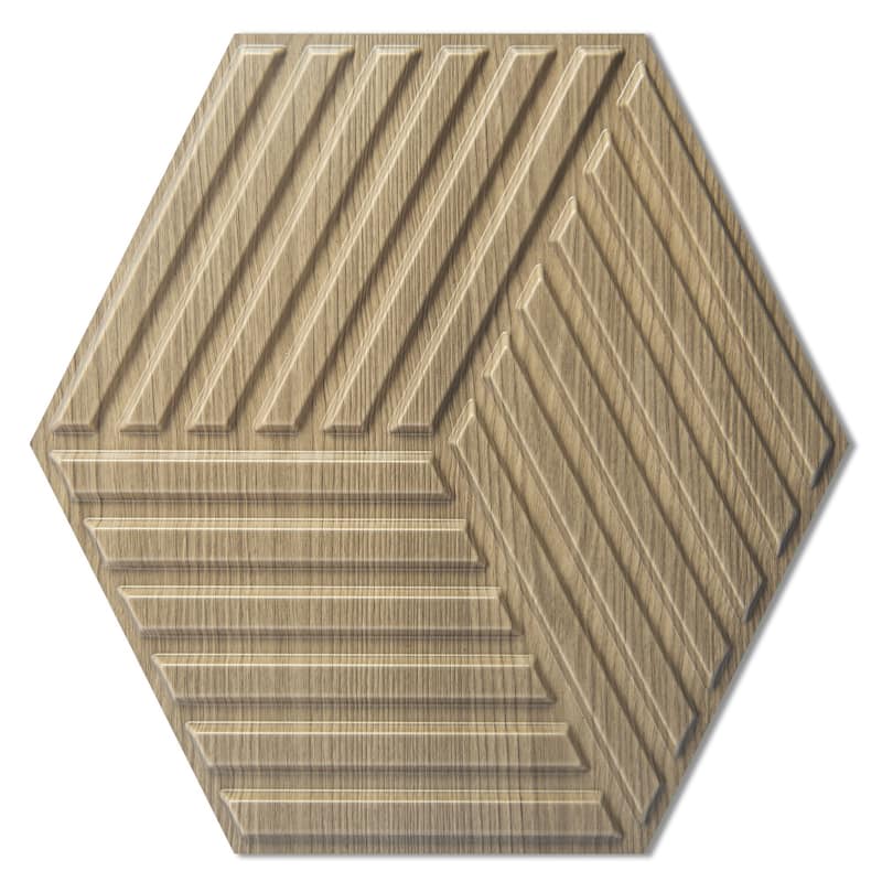Art3d 11.9''X11.9'' PVC 3D Wall Panels for Interior Wall Decor, Textured Accent Wall Panrling,33-Pack,32 sqft - Walnut